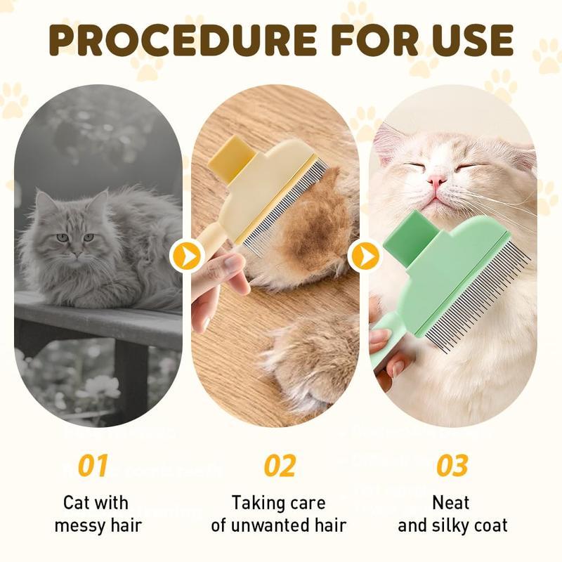 Cat And Dog Comb, Knot Remover, Hair Removal Tool, Pet Self-cleaning Comb, For Long Hair, Massage, Knot Removal, Hair Removal Exclusively
