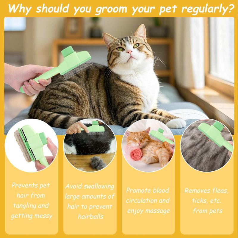 Cat And Dog Comb, Knot Remover, Hair Removal Tool, Pet Self-cleaning Comb, For Long Hair, Massage, Knot Removal, Hair Removal Exclusively